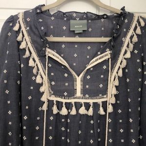 Anthropologie Maeve Tassle Top